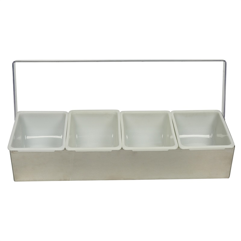 Hot Commercial Kitchen Acrylic Condiment with 5 Divider