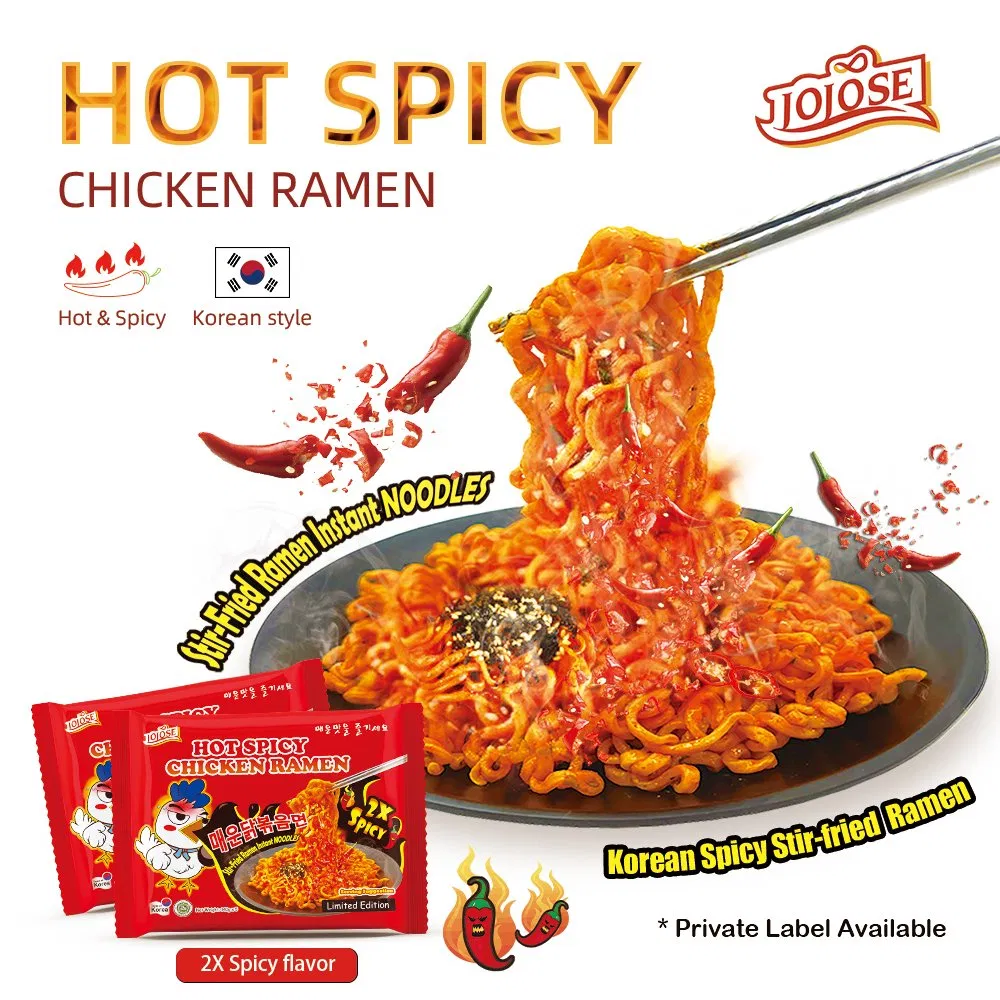 Korean Instant Microwaveable Bags Food Oman Convenience Super Mama Stir-Fried 2X Spicy Ramen Instant Noodles