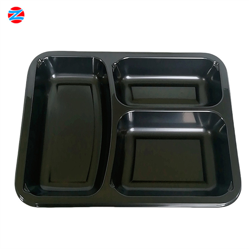 OEM Design High Barrier Performance 1/2/3 Compartment Plastic Cpet Food Tray for Frozen Meat or Ready Meal Packaging