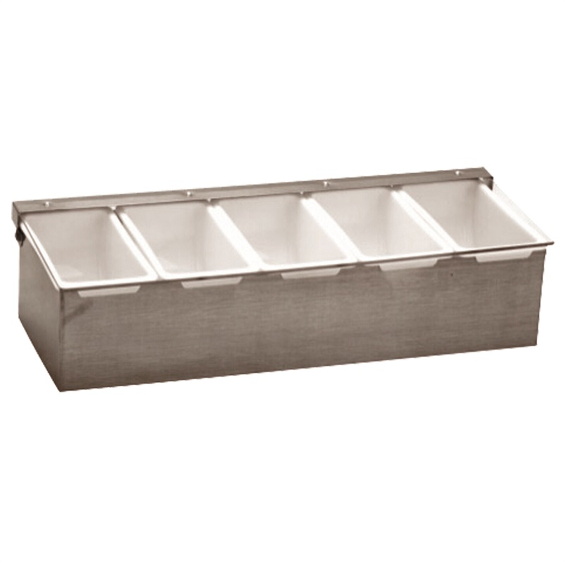 Hot Commercial Kitchen Acrylic Condiment with 5 Divider