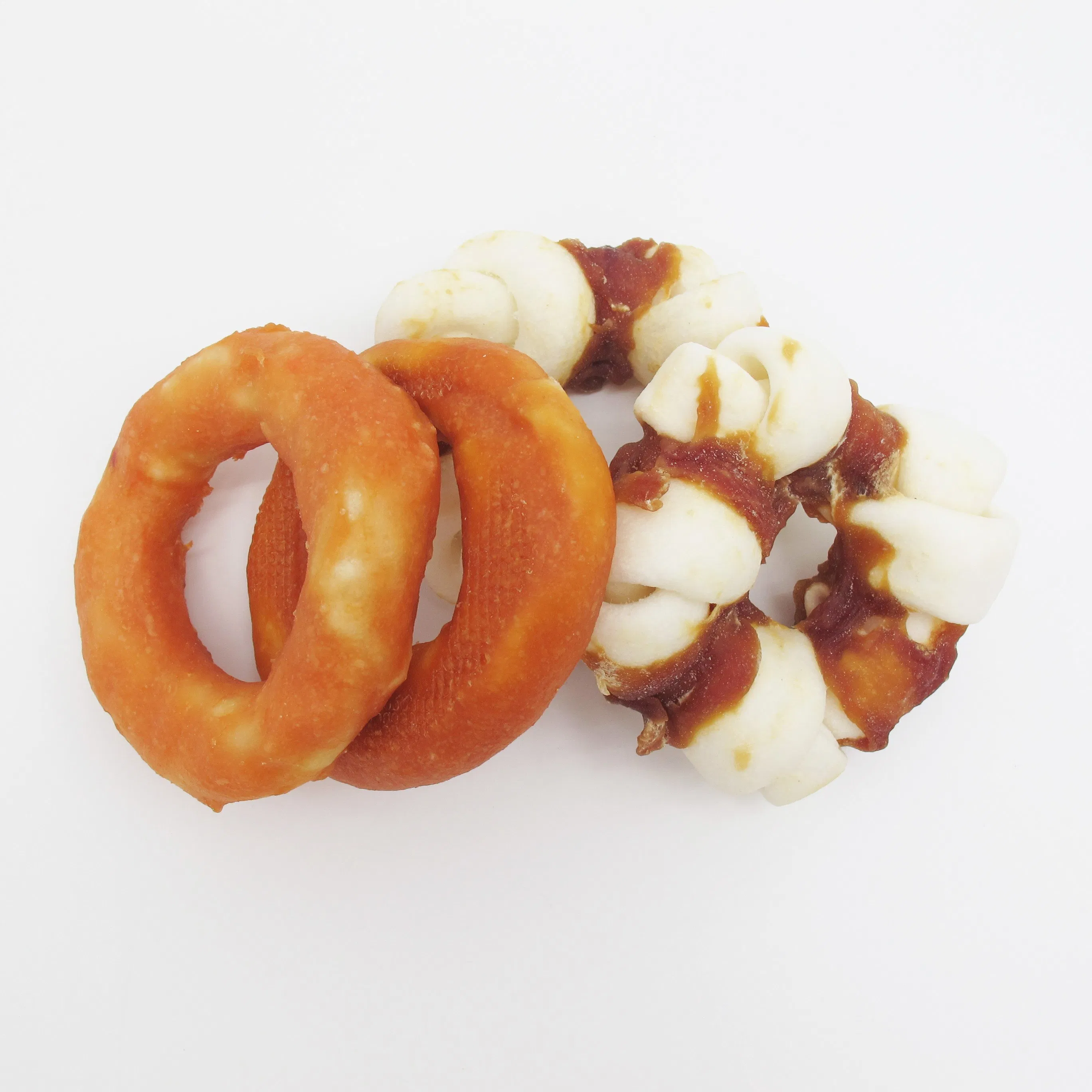 Easy Digestion High Calcium Protein Foamed Cowhide Ring Dried Duck Donut Dry Dog Molar Food Pet Snack Treat