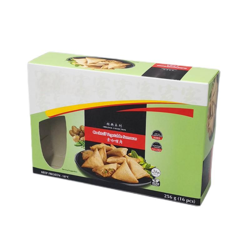 Bdl Custom Paper Folding Ready-to-Heat Meals Frozen Cheese Spring Roll Samosa Food Packaging Box for Frozen Foods