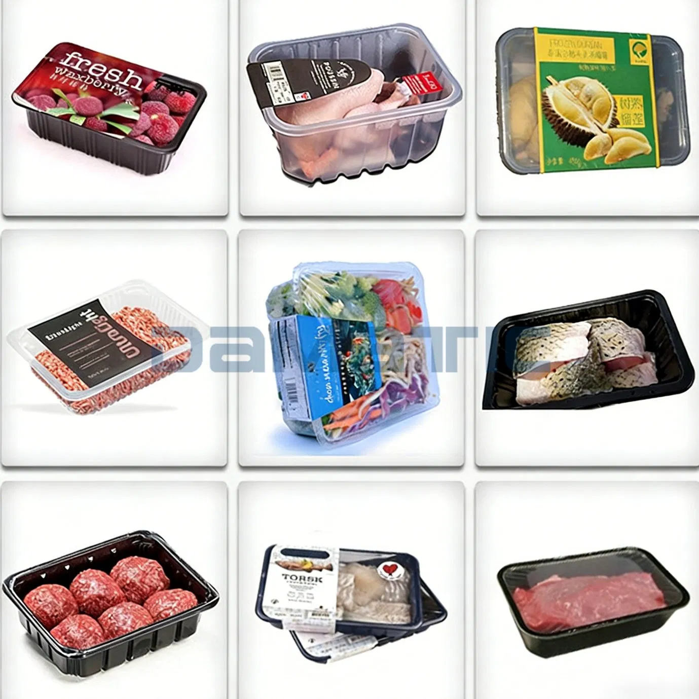 Industrial 220V 380V Automatic Frozen Food Cooked Food Ready Meals Tray Sealer Packing Sealing Machine