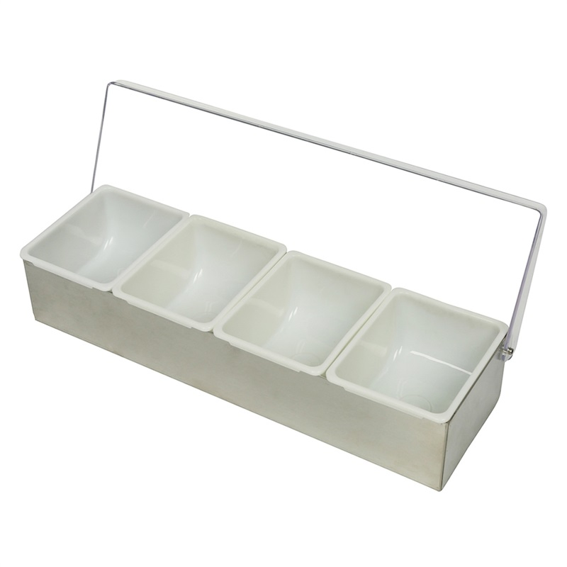 Hot Commercial Kitchen Acrylic Condiment with 5 Divider