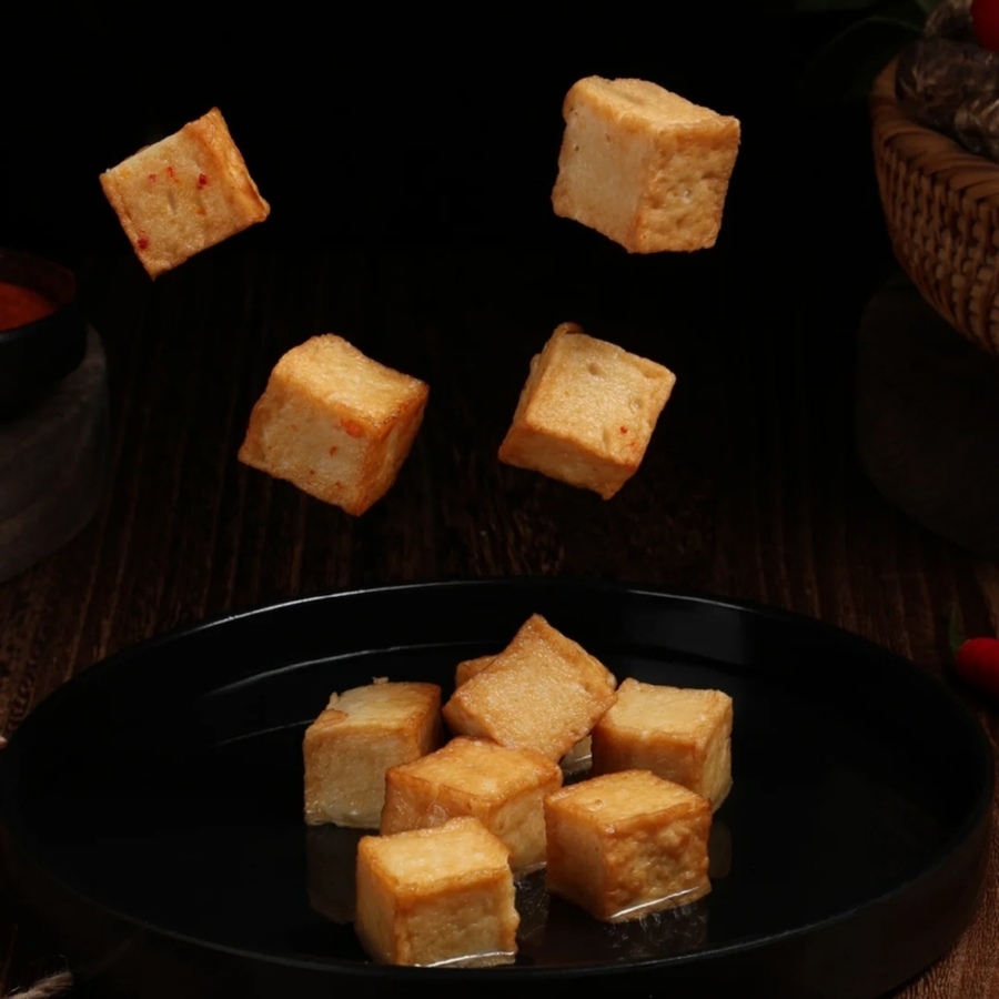 Tender Protein-Rich Frozen Instant Food Fish Tofu for Hotpot Buffet
