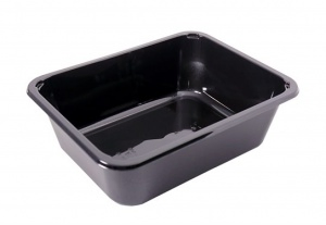High Quality Customizd Size White and Black Frozen Food Package Container Cpet Ready Meal Tray