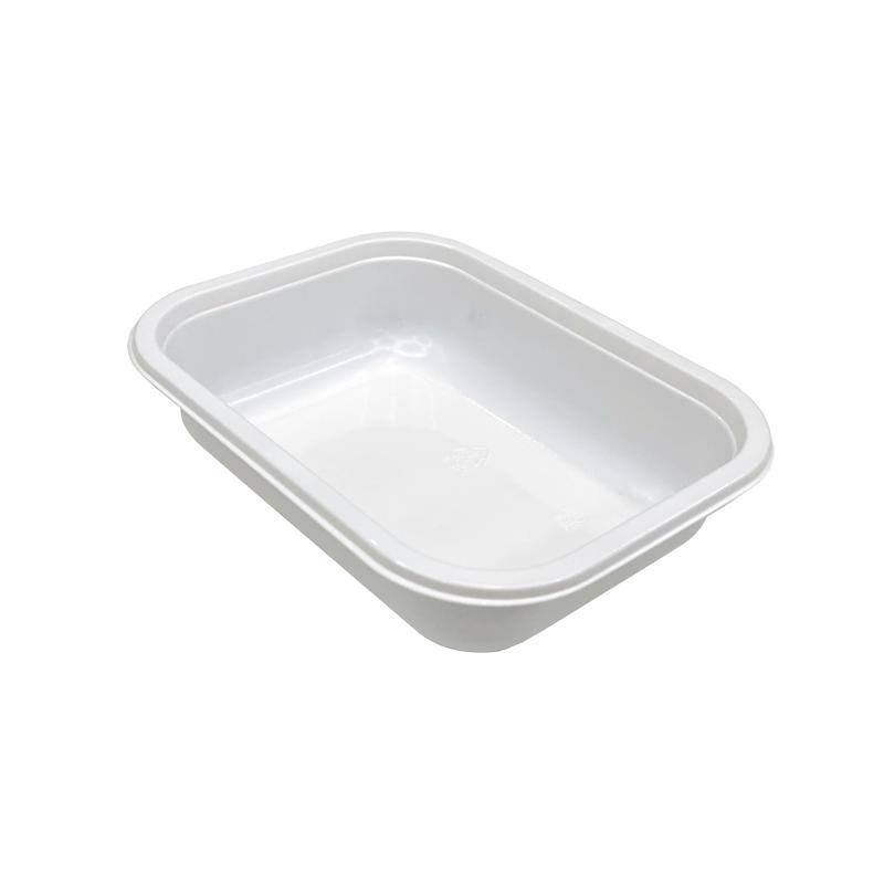 High Quality Customizd Size White and Black Frozen Food Package Container Cpet Ready Meal Tray