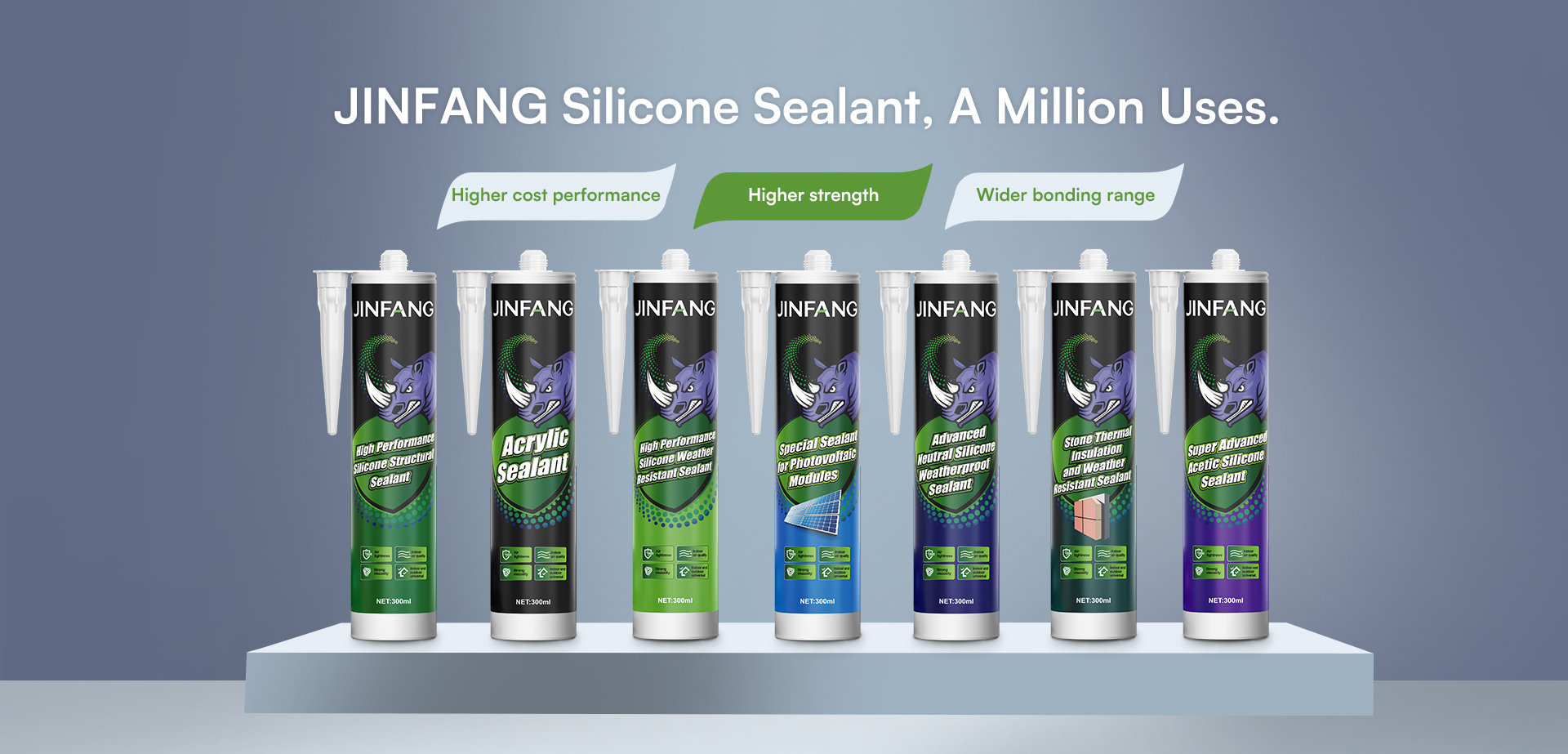 Jinfang silicone sealant and PU foam construction applications