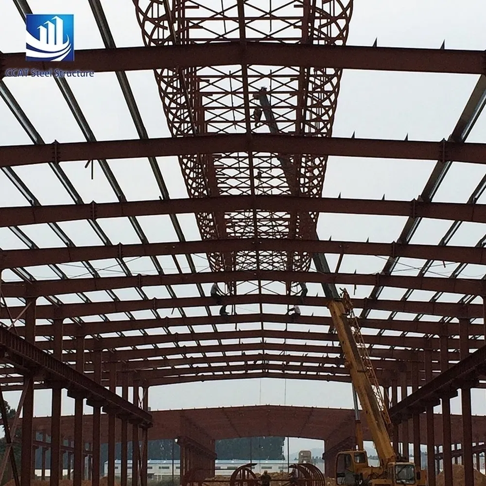 Weather-Resistant Large-Span Prefabricated Steel Structure Members Component for Open-Air Stadium Canopies