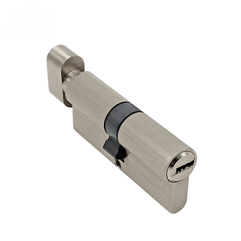 High Safety Wooden Door Aluminum Shell Brass Core 3 Brass Keys 70mm (35-35) Single Open Satin Nickel Lock Cylinders Door Handle Lock