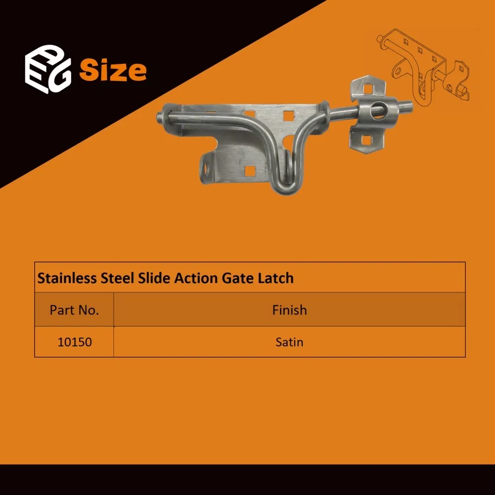 Manufacturer Price Slide Bolt** - 6" 2.5mm SUS304 Satin Finish Security Lock Door Bolt