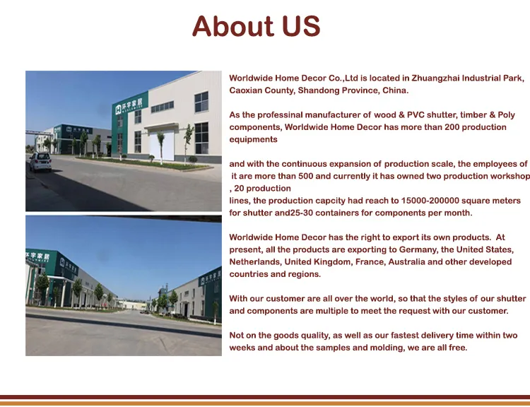 Shutter Hinge Components