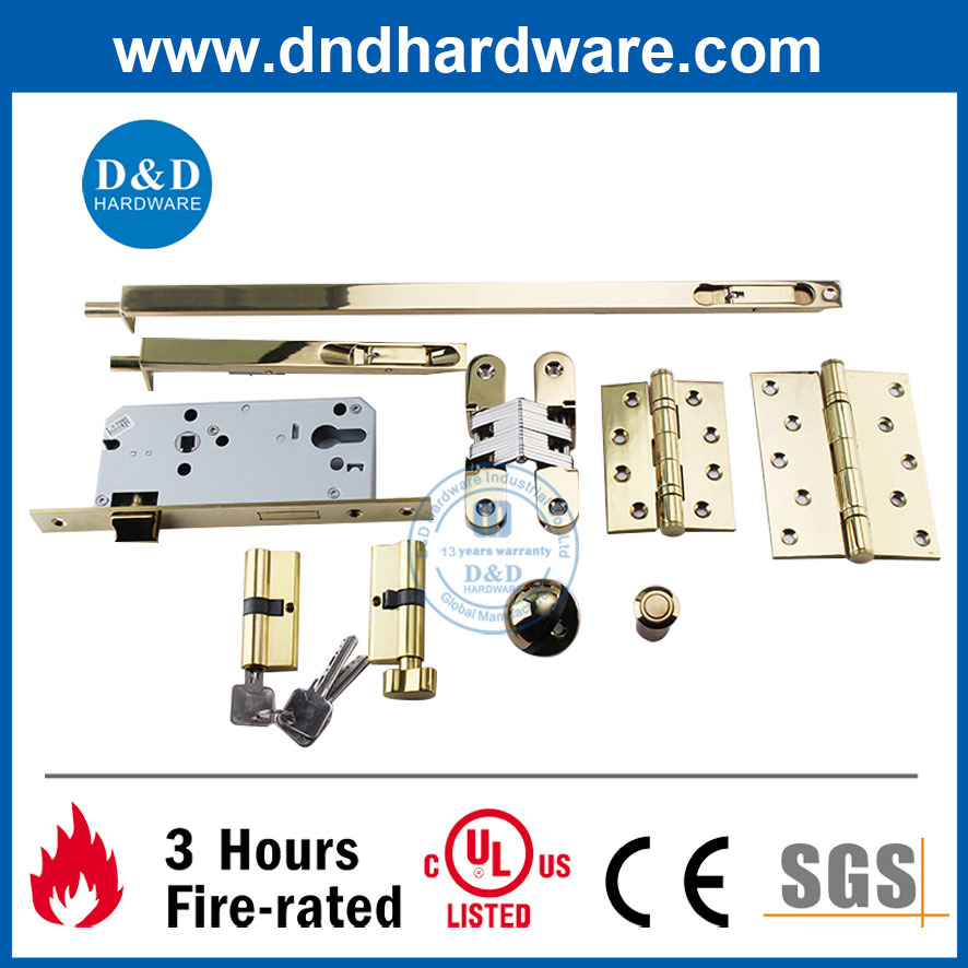 Door Bolt Durable Brass Security Door Lock Bolt with Lock