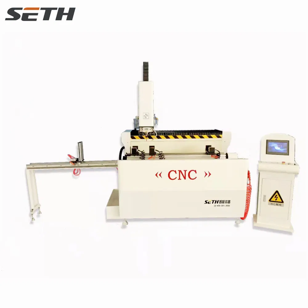 Aluminum/UPVC/PVC Automatic Window and Door Profile CNC Door Lock Hole Drilling Milling Cutting Machine