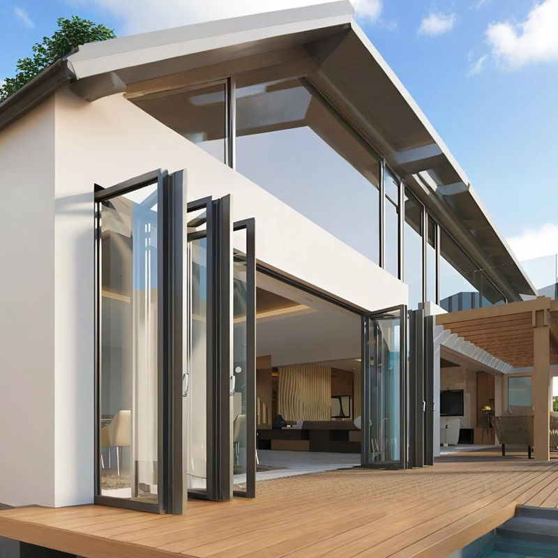 Foshan Aluminum Doors Design Patio Bifold Door Aluminium Folding Doors Factory