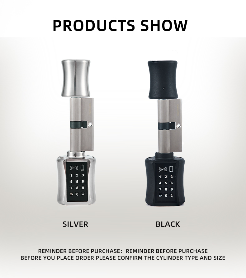 Anti-Thieft Electric Door Lock Cylinder with Ttlock Bluetooth Connection