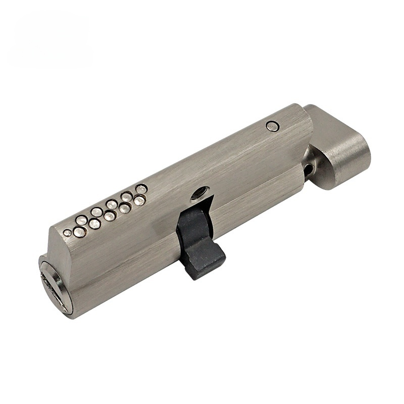 High Safety Wooden Door Aluminum Shell Brass Core 3 Brass Keys 70mm (35-35) Single Open Satin Nickel Lock Cylinders Door Handle Lock