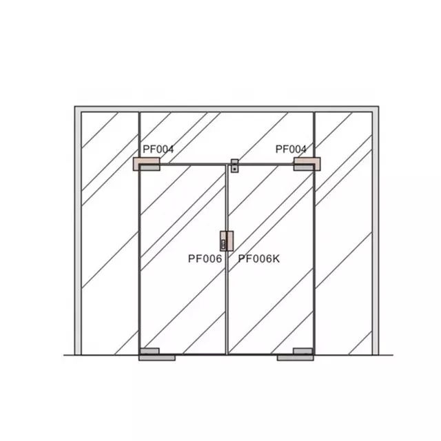 Heavy Duty Stainless Steel Frameless Door Square Latch Center Lock Keeper Glass Patch Fitting