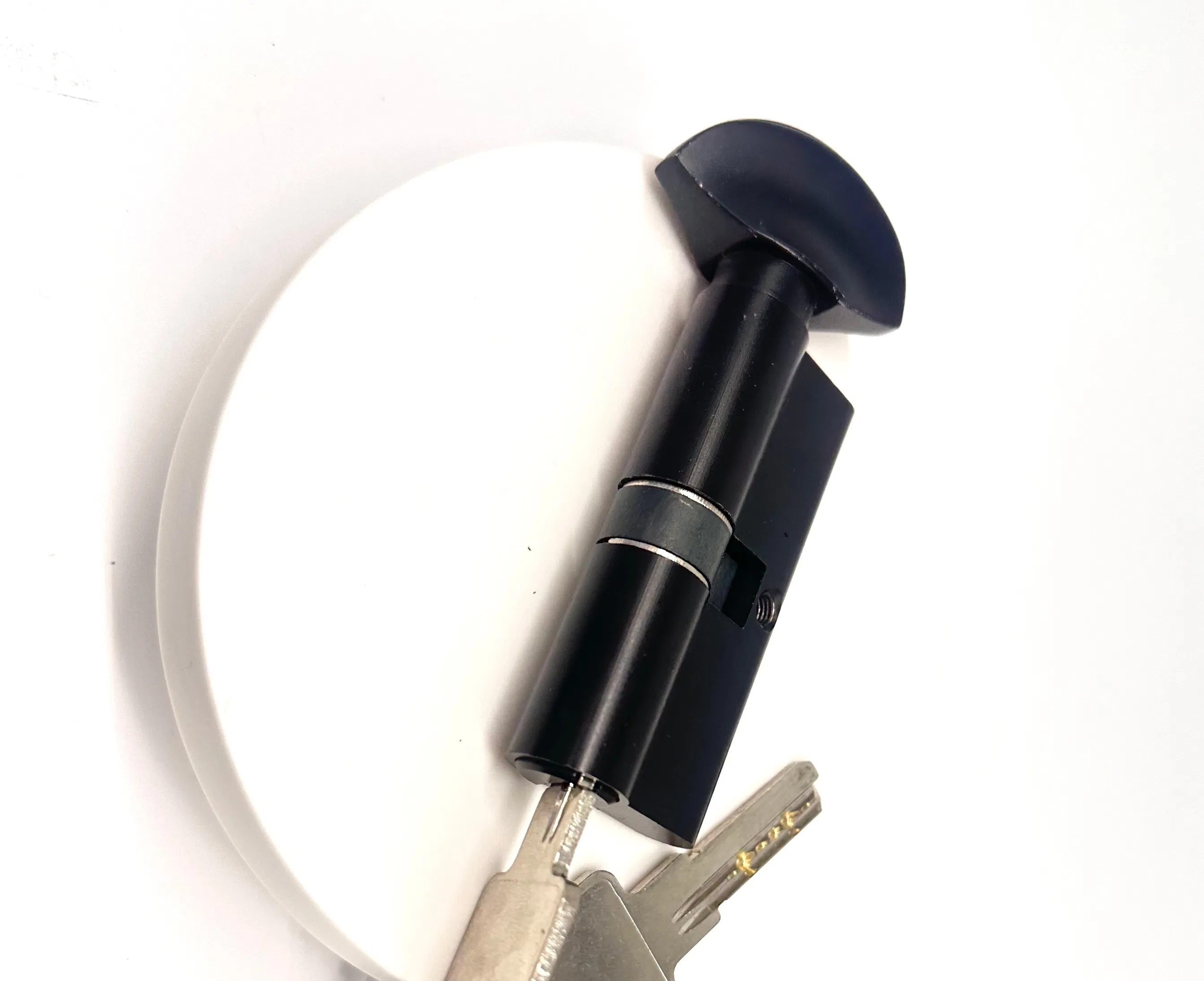 European Standard Black Surface Computer Key Napoleon Knob 5pins Door Lock Cylinder