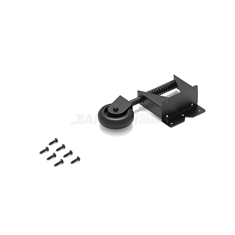 Fence Gate Hardware Kit Components Lattice Gate Equipped with Rollers Black Thickened Carbon Steel Wheels