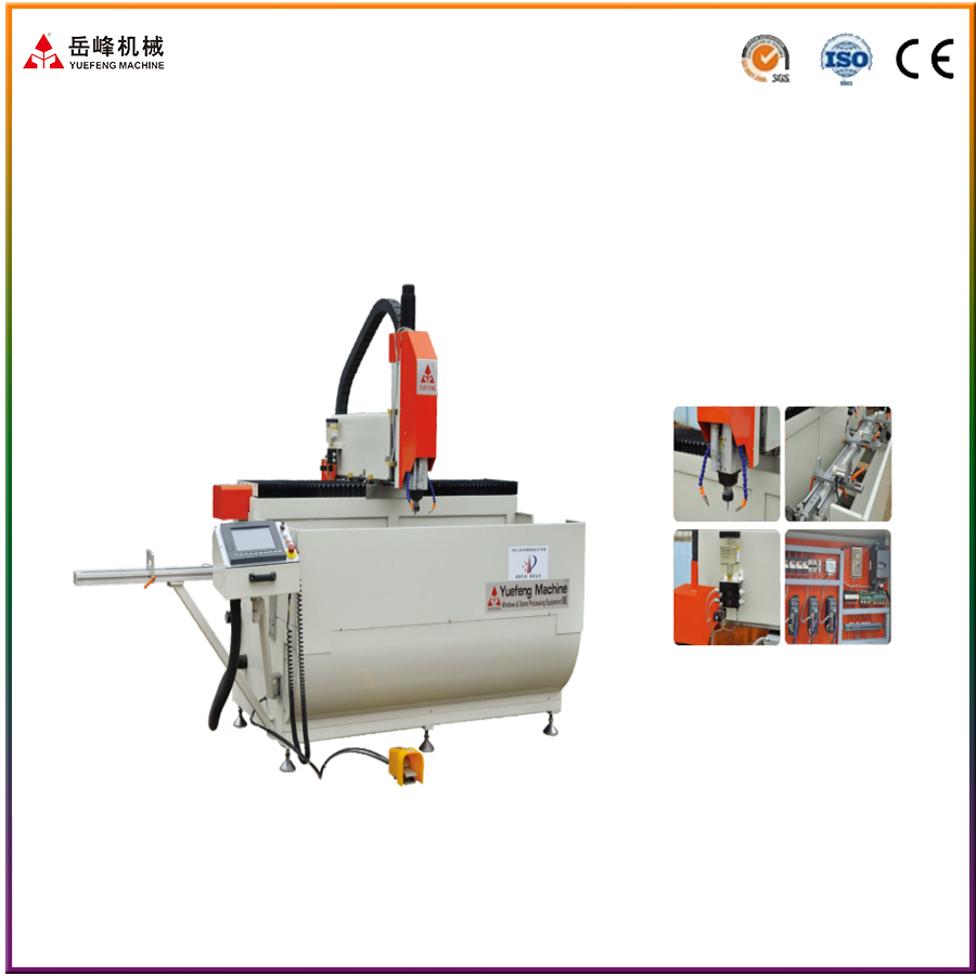 Aluminum Window and Door CNC Lock Hole Milling and Drilling Machine