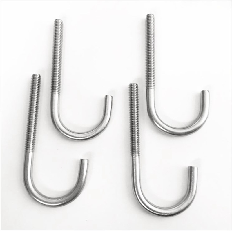 Stainless Steel L Bolt 304 316 A2-70 J Bolt J Hook Bolt 6mm M24 Standard in Door &amp; Windows Hinges for Roofing