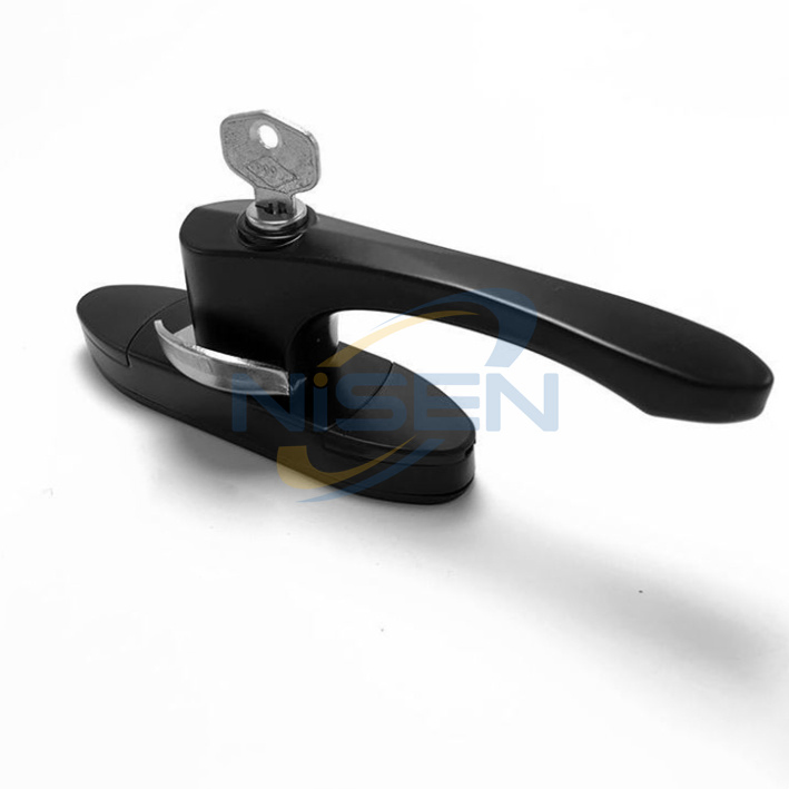 Window Hardware UPVC Window Big Crescent Lock with Key Window Door Handle Lock Cl11
