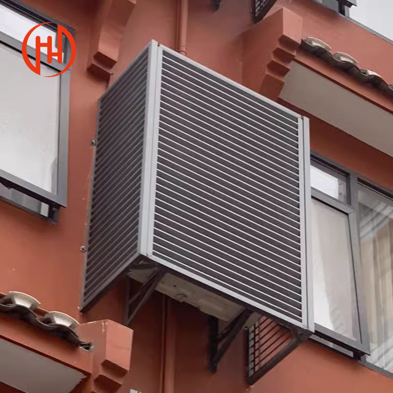 Aluminum Insulation Louver Decorative Outdoor Cleaning Exterior Metal Air Conditioner Cover