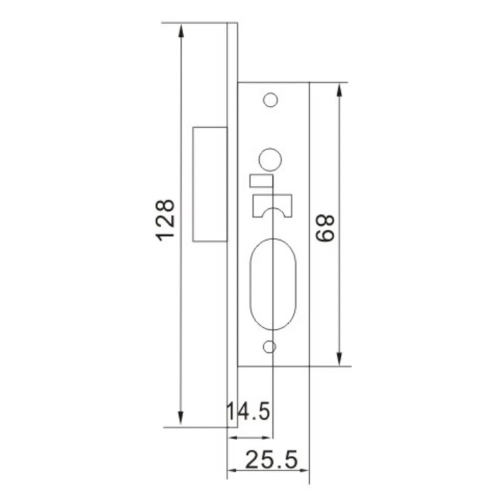 Small Cylinder Hole Locks Aluminum Window Door Lock Body