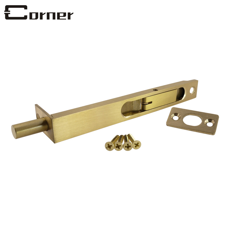 Security Brass Door Bolt Thickened Door Bolt Furniture Cabinet Anti-Theft Door Bolt