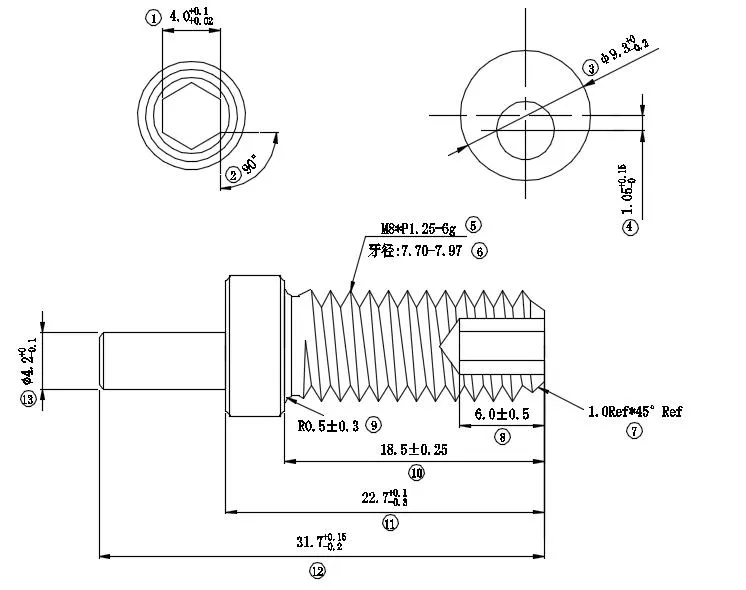 Bolt Technical Drawing