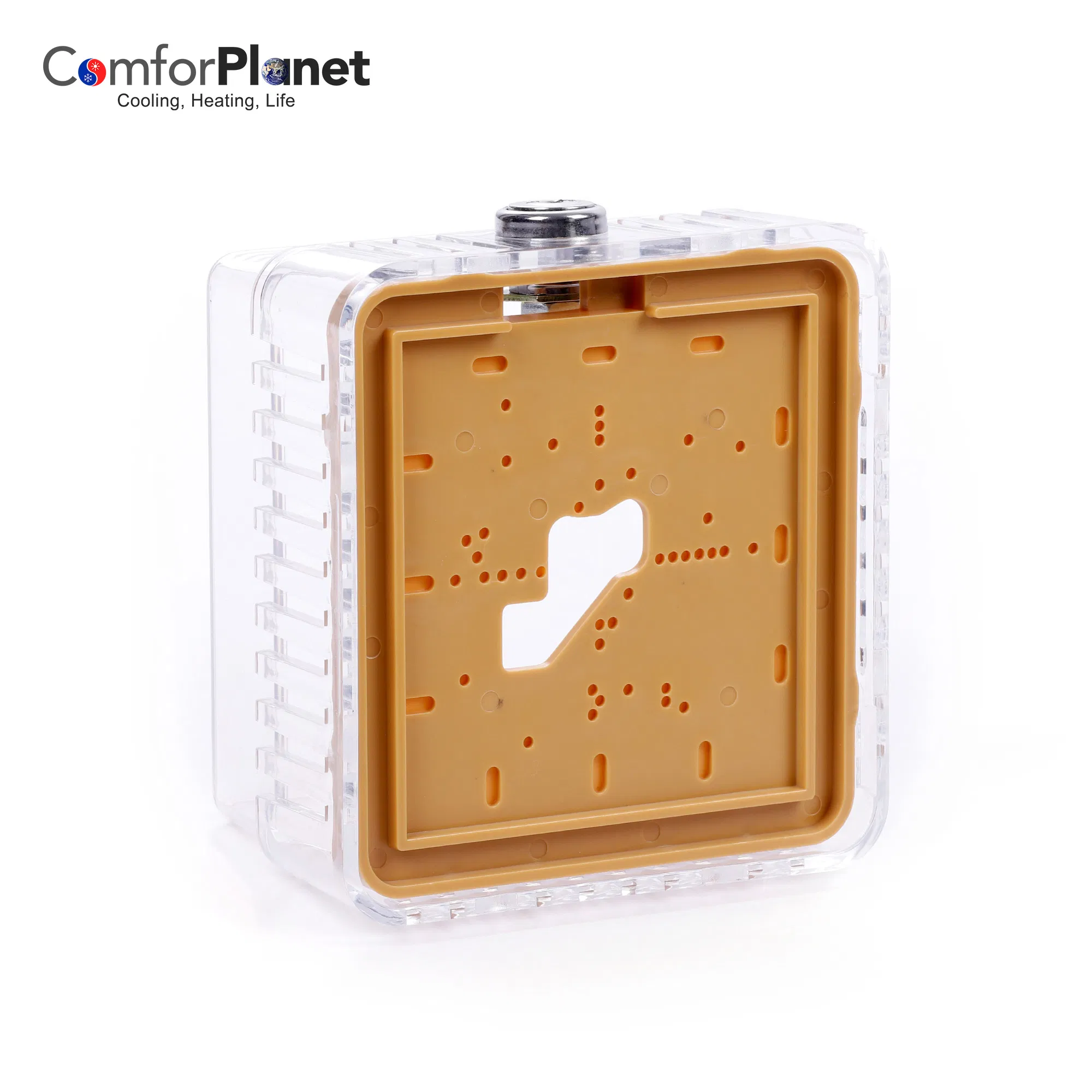 Clear Plastic Thermostat Guard Cover with Lock