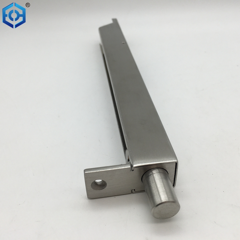 6 in. Satin Nickel Square Corner Stainless Steel Flush Bolt
