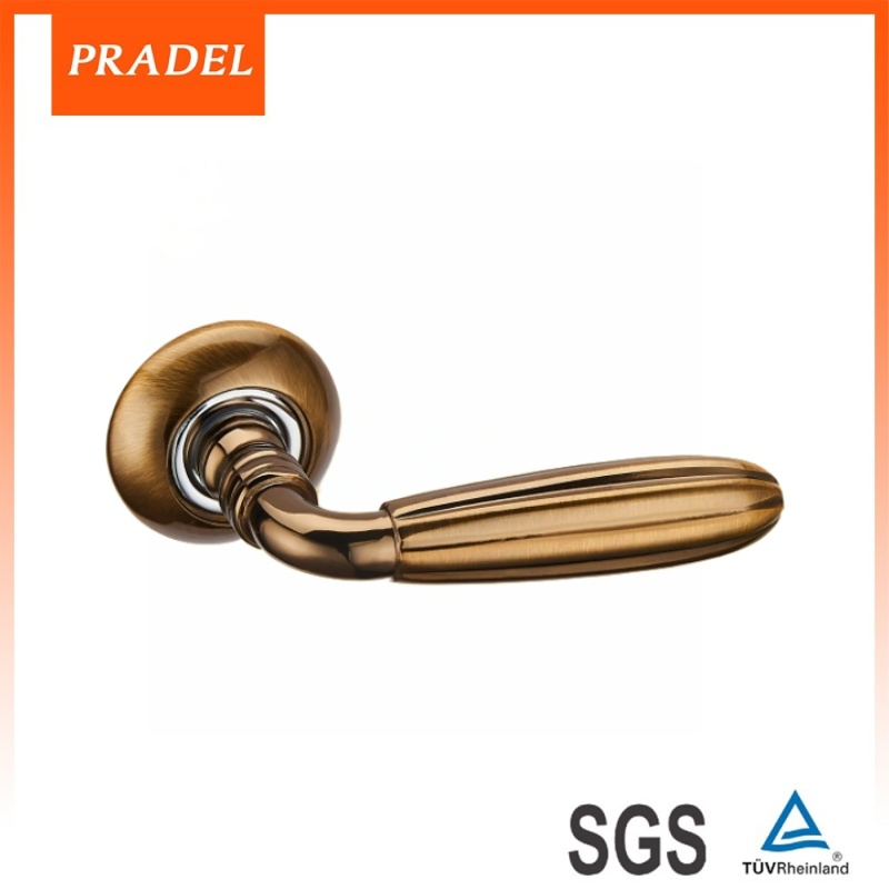 China New Door Hardware Aluminum Windows Brushed Gold Handles Gold European Style Door Lock with Lock Body Cylinder for Smart Home