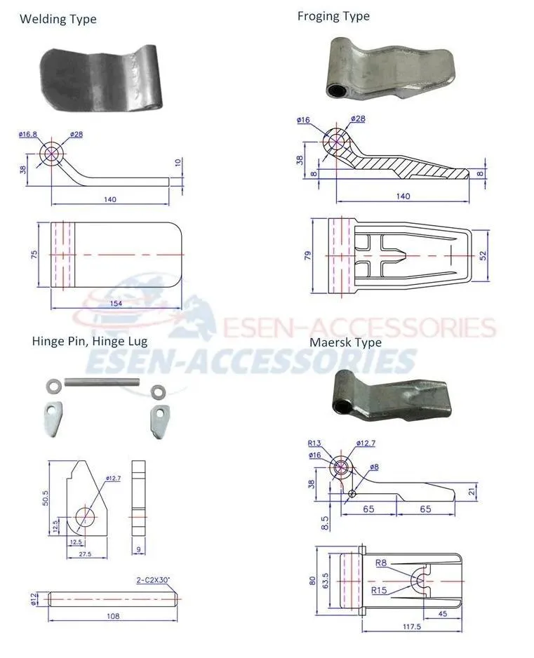 Container Door Hinge Components