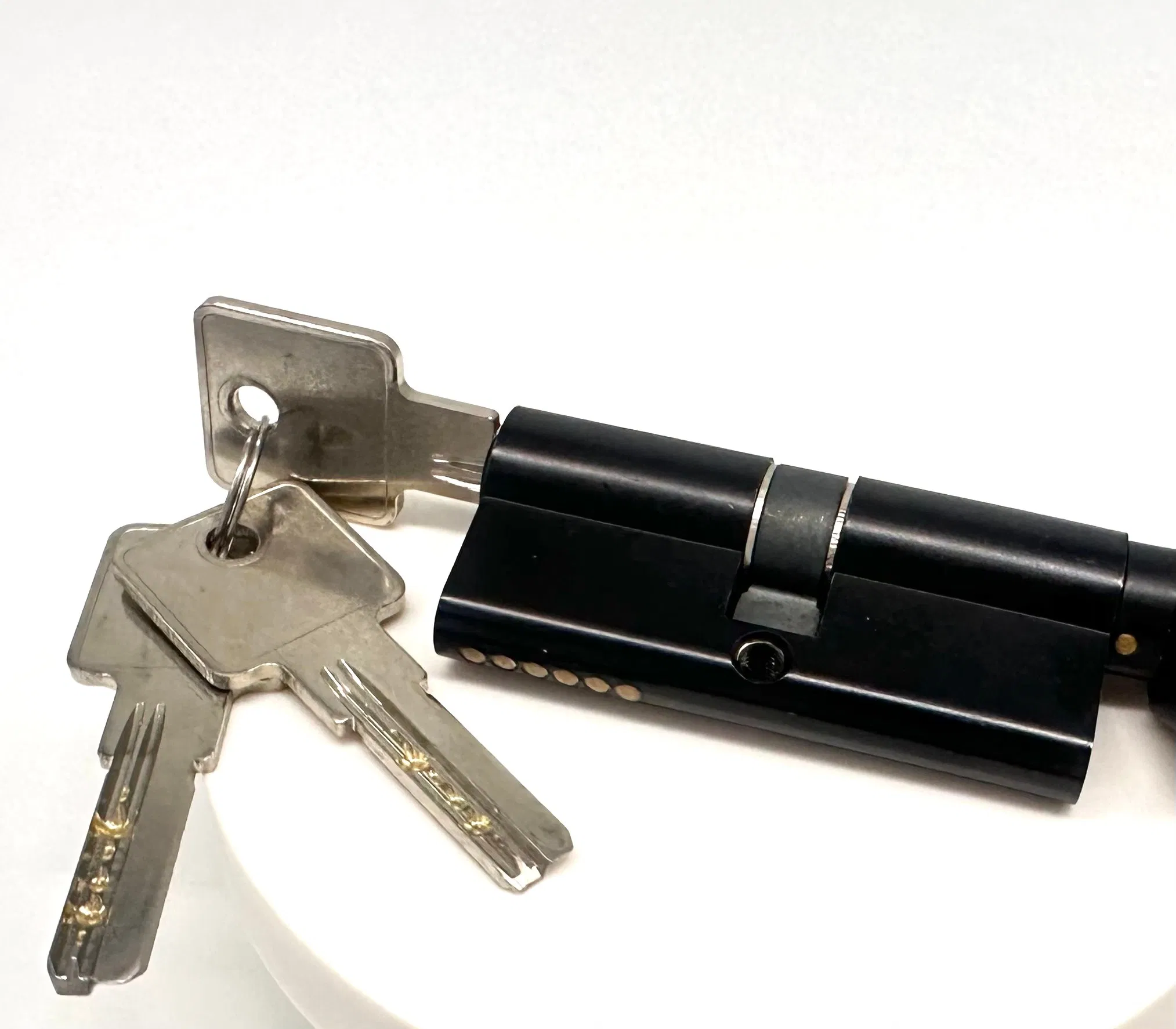 European Standard Black Surface Computer Key Napoleon Knob 5pins Door Lock Cylinder