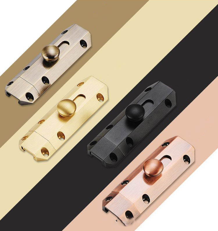 Heavy Duty Gate Lock Security Door Bolt Surface Mounted Sliding Bar Latch