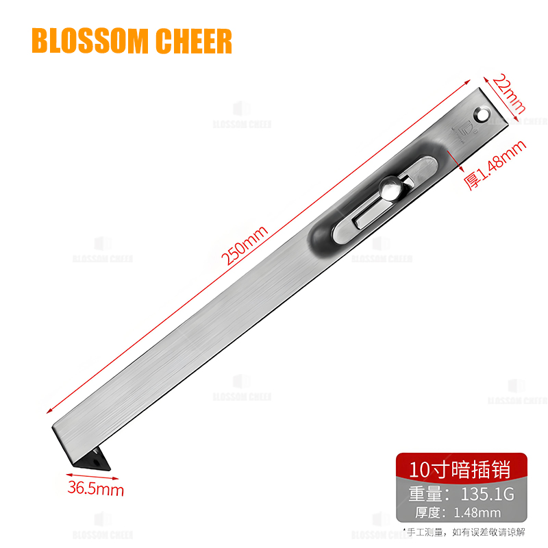 Durable Flush Latch Iron Fire Door Security Lock and Bolt