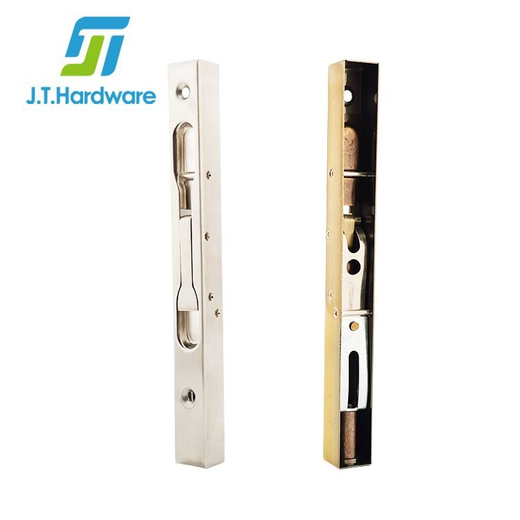 Stainless Steel Double Door Lever Action Flush Sliding Bolt Concealed Door Latch Bolt