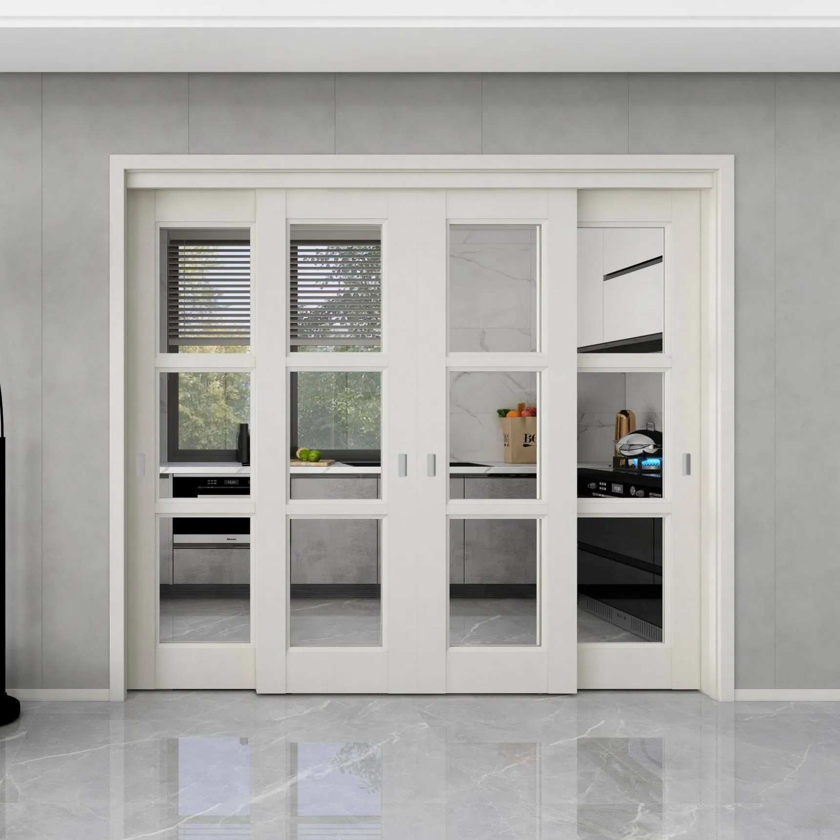 Factory Outlet Durable Stable High Quality and Termite Resistant WPC Door for Hotel Room and Bathroom Apply to Various Environments (YM-047)