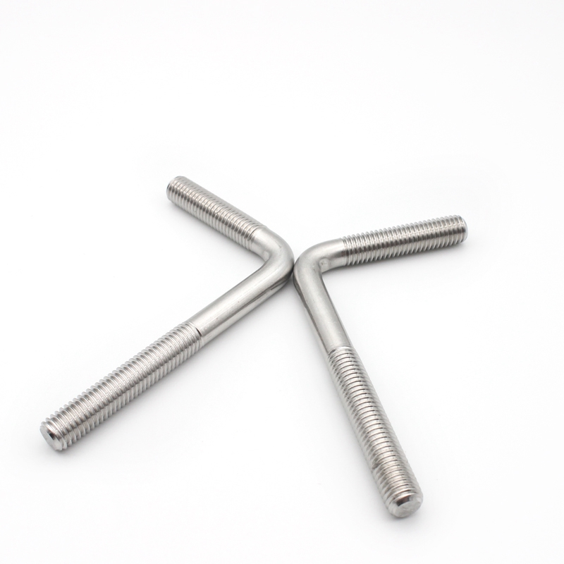 Stainless Steel L Bolt 304 316 A2-70 J Bolt J Hook Bolt 6mm M24 Standard in Door &amp; Windows Hinges for Roofing