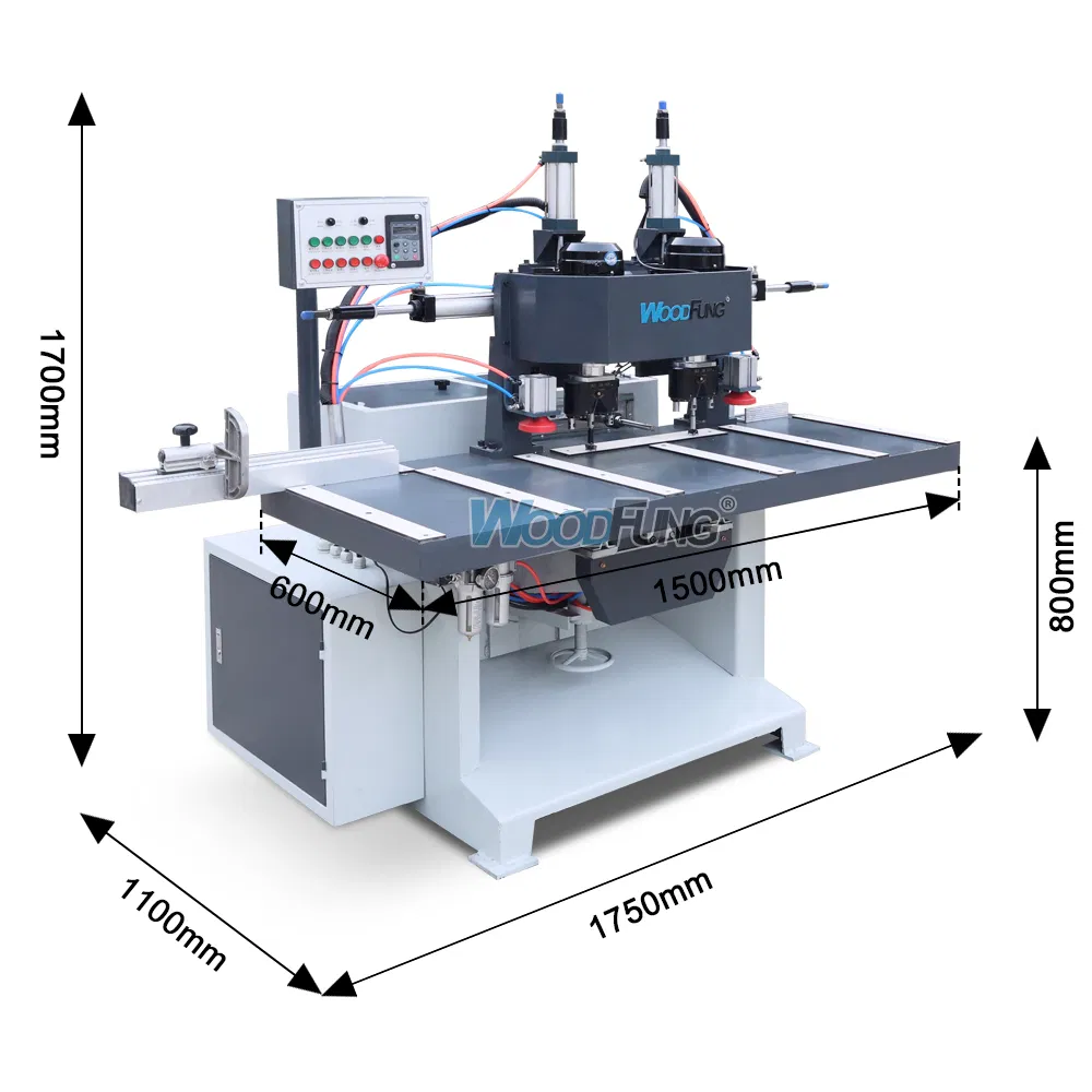 2025 Mxz2060b New Design CNC Aluminium Profile Window Door Lock Hole Making Processing Machine