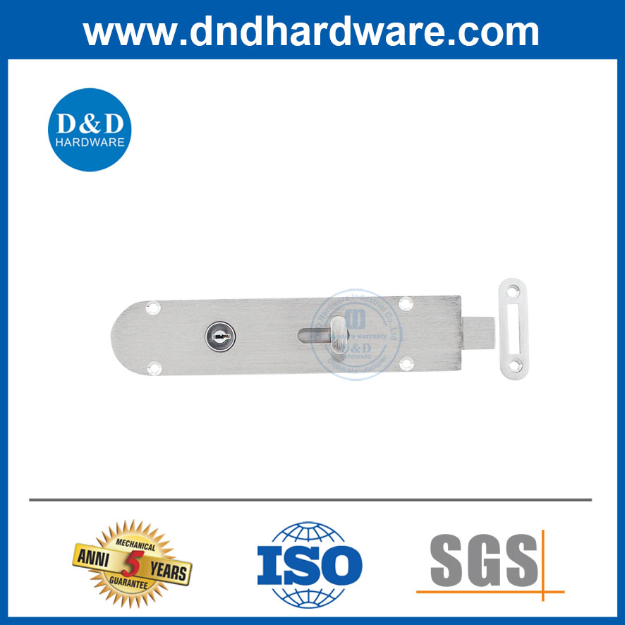 Door Bolt Durable Brass Security Door Lock Bolt with Lock