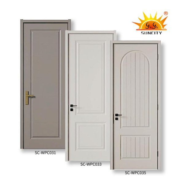 Popular WPC Bedroom Interior Door for Houses Apartment PVC Door Interior Design Frames WPC Door