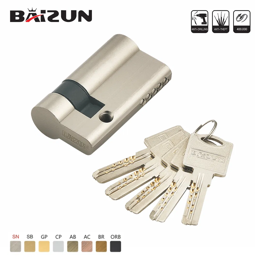 Single-Opening Euro Brass Key Lock Cylinder for Interior Balcony Sliding Window/Door
