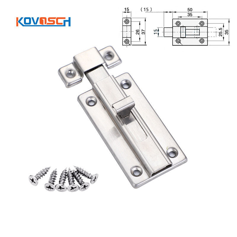 Wholesale Surface Mounted Stainless Steel Latch Sliding Door Lock Slide Bolt