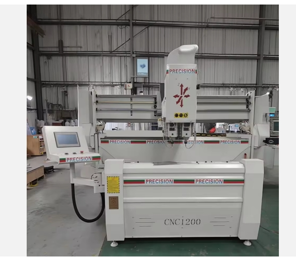 The Double Head CNC Drilling and Milling Machine for Aluminum Doors and Windows Is Suitable for Precise Drilling Processing of Lock Slot Milling and Installatio