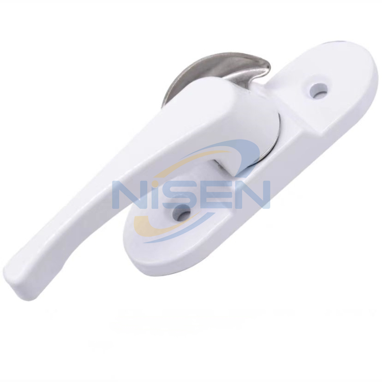 Nisen Cl02 UPVC Window Crescent Lock Door Handle Sliding Moon Lock Aluminum Zinc Hardware Accessories