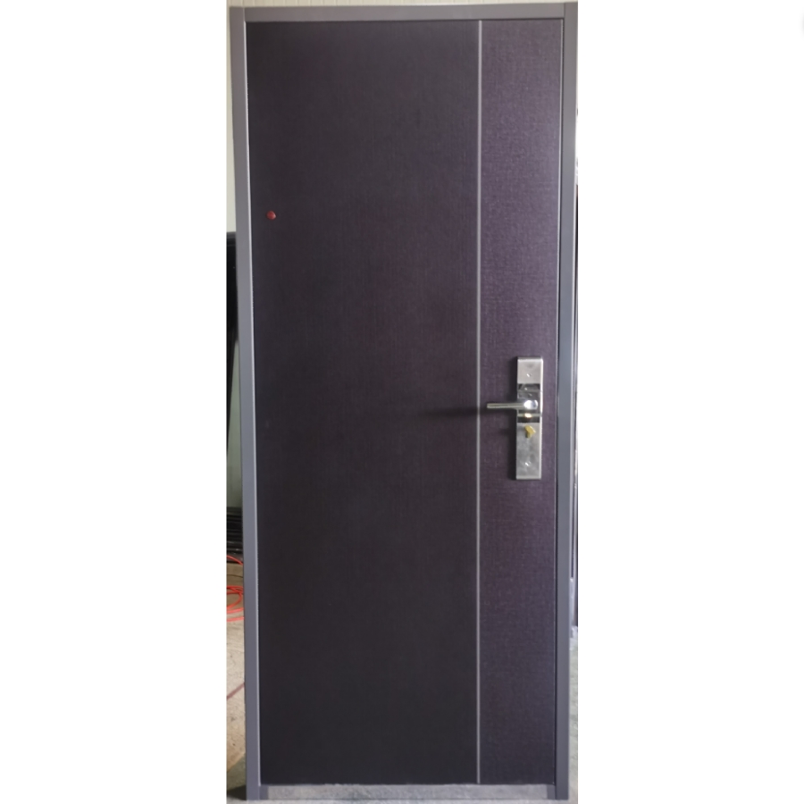 Big Frame Puerta De Acero Customized Fancy Modern Metal Security Steel Door