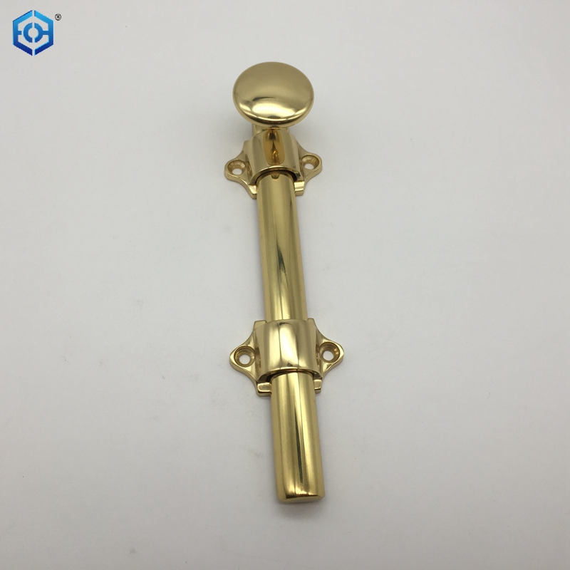 Golden Traditional Style Surface Door Bolt in Solid Brass